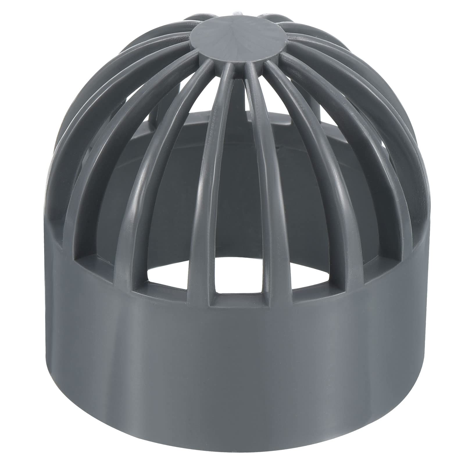 PATIKIL 50mm ID Atrium Drain Grate Cover, Round Outdoor UPVC Sewer Drain Pipe Fitting Adapter for Drainage System, Gray