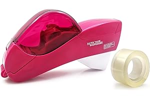 MFBJXC Automatic Tape Dispenser for Wrapping Gifts, Handheld Packaging Tape Dispenser Gun with Cutter, Dispensers for Adhesive Tapes-Pink