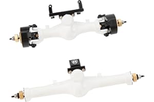 MEUS RACING 5mm Nylon ISO V2 SCX24 Axles with 3-Section CVD for Axial 1/24 SCX24 RC Crawler (Nylon - White)