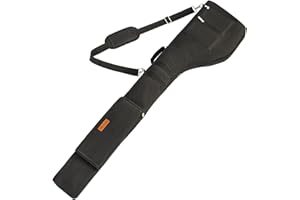 AKOZLIN Golf Carry Bag 8-10Pack Golf Club Travel Bag Case with Strap and 3 Pocket Soft Foldable Sunday Bag Pouch Golf Trainin