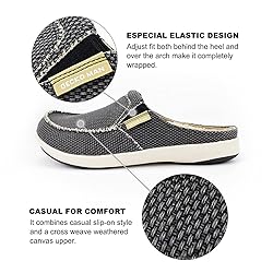 Mens Slippers with Arch Support, Canvas House