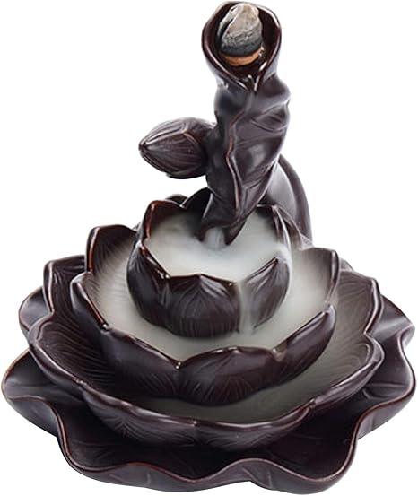 Amazon 不思議な倒流香 Yro 香炉 逆流香 流川香 癒し ストレス解消 幻想的な世界 茶道 ヨガに最適 蓮の花 仏壇用香炉 オンライン通販