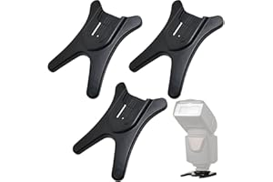 LUORNG 3PCS Camera Flash Mount, Black Metal, Tripod Mount, For Flash Speedlight Speedlite