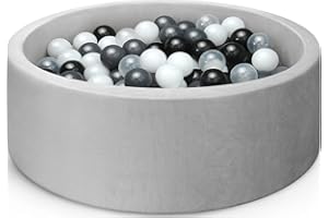 Edostory Ball Pit, ∅ 2.75in 200 Balls Included, Memory Foam Ball Pits for Toddlers Soft Children Round Playpen 35 x 12 inch
