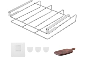 KTZCTPCA Under Cabinet Cutting Board Holder, Stainless Steel Chopping Board Cutting Board Holder, No Drill Hanging Cutting Bo
