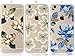 iPhone 6 6S Case with flowers, [3-Pack] CarterLily Watercolor Flowers Floral Pattern Soft Clear Flexible TPU Back Case for iPhone 6 6S 4.7''- Blue Flowers