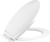 Vinsani White Oval Soft Close Toilet Seat - Easy Clean Plastic WC Loo Seat view 8