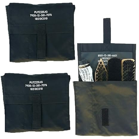 3 er Pack schwarz Original BW Schuhputzset Schuhputzzeug Creme Bürsten Armee