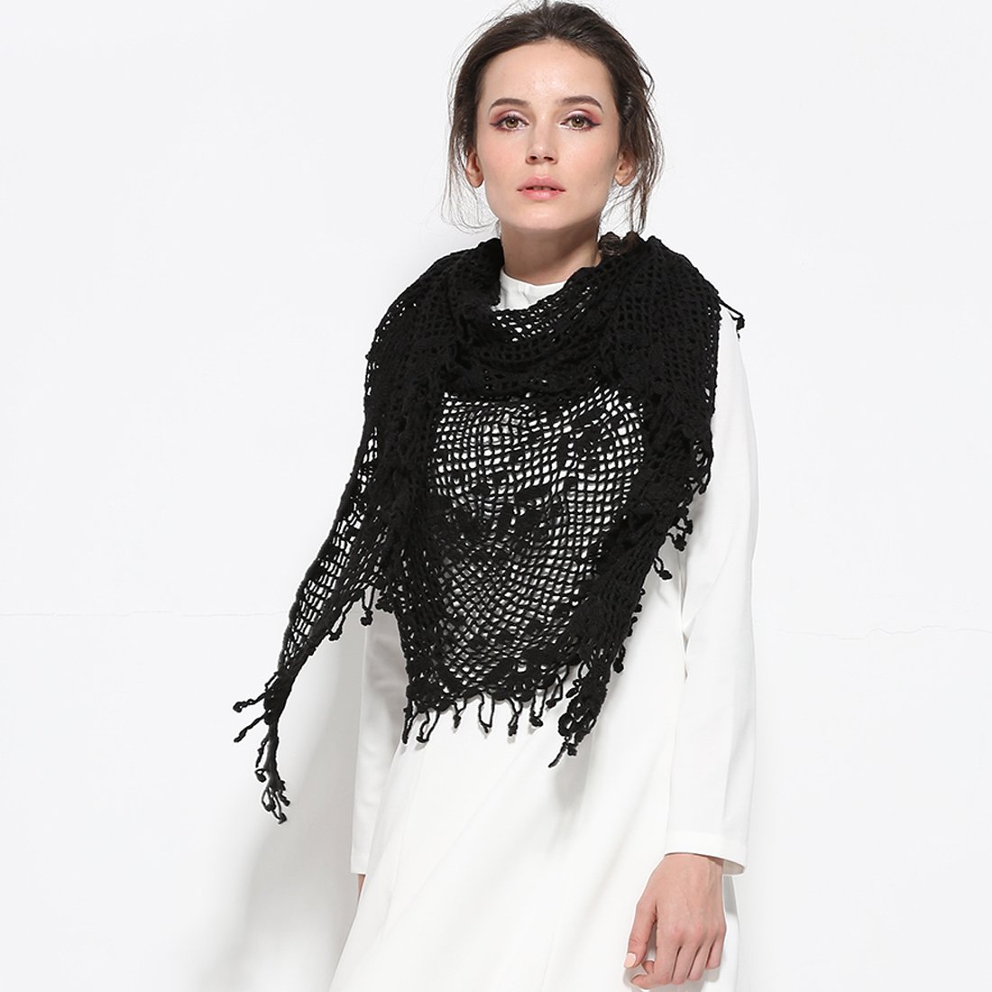 ZORJAR Scarfs for Women Winter Scarf Wool Fashion Scarves Triangle Hollow Soft Large Long ZORJAR Scarfs for Women Winter Scarf Wool Fashion Scarves Triangle Hollow Soft Large Long