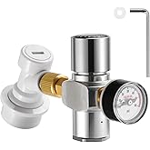 Dbgogo Mini Keg Co2 Regulator 0-60 PSI Portable Corny Keg Regulator | No Leakage, 16g Co2 Cartridge Compatible, Ball Lock Quick Disconnect, fits Corny Keg Mini Keg Growler for Brewing Carbonation