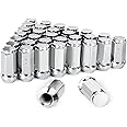 14mmx1.5 Wheel Lug Nuts, 32 pcs M14x1.5 19mm (3/4") Hex Lug Nut with Conical/Cone Bulge Seat Fit Chevy Silverado GMC Sierra 2500 3500 Ford F250 F350 2011+ Ram 2500 3500, 8 Lug Aftermarket Wheels
