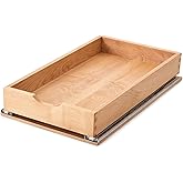 Draworia Pull Out Cabinet Drawers - 6x2 Size Options (12-23'W,18-21'D), Pre-Assembled with Soft Close Slides, Solid Beechwood, Easy Installation(12'W x 21'D)