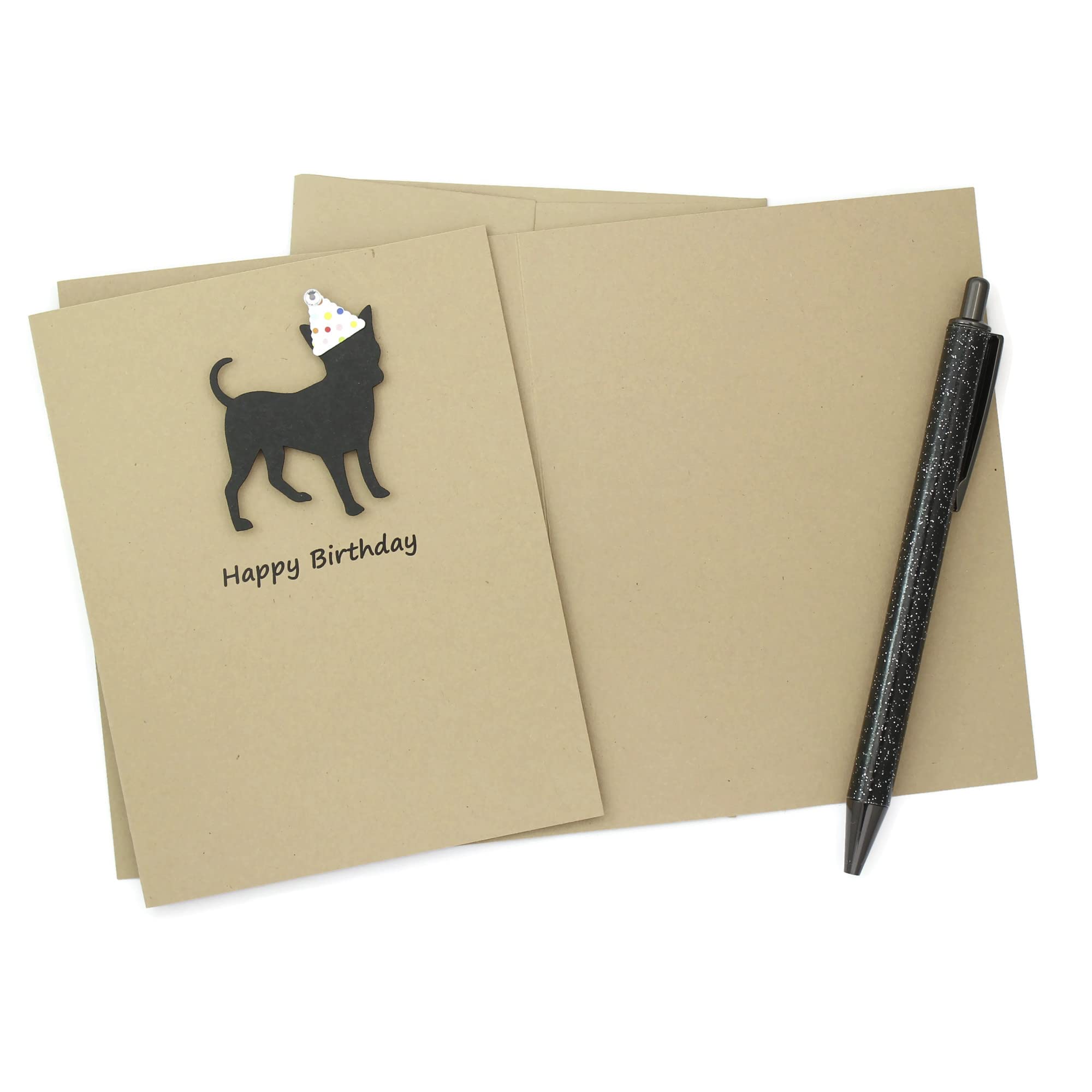 Chihuahua Birthday Card | Handmade Black Dog