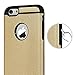 iPhone 6/6s Case - TURATA 2 In 1 Heavy Duty Dual Layer Scratch Resistant Shock Absorption Frosted Hard TPU Protective Cover Tough Bumper with Dust Plug Design for iPhone 6/6s (4.7 Inch) - Gold