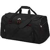 LONALIA 55L Sports Gym Duffle Bag for Men - 22 inch Large Duffel bag for Workout, Travel, Weekender, Fitness (Black)
