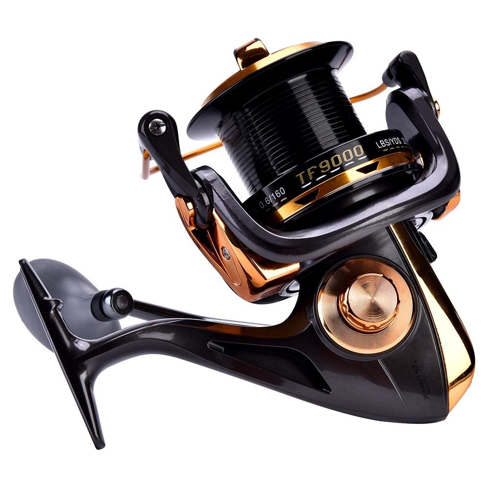 Dilwe高速リール12 Spinning釣りリールの海水淡水釣り 1bb回転メタリックcasting Smooth 9000 B07d7t8zgn スピニングリール 人気カラーの