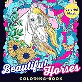 Beautiful Horses Coloring Book: Best Book For