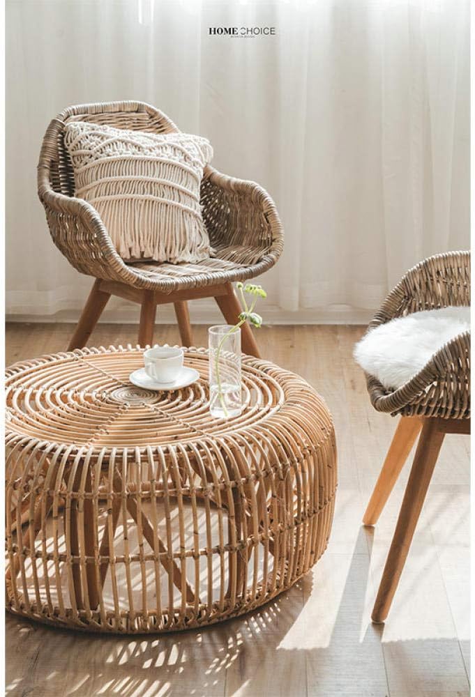 Home Side Table Furniture Rattan Coffee Table Living Room Round Tea Table Sofa Corner Side End Table Bedroom Small Bedside Table Used For Balcony Office Hotel Furniture Nightstands Plant Vine Furniture Home Urbytus Com