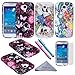 S4 Mini Case, Wisdompro® 3pcs Flower Butterfly Pattern Bundle Pack of Color and Graphic Soft TPU Gel Protective Case Covers for Samsung Galaxy S4 Mini (NOT S4 Fit)