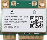 Annadue AX210HMW WiFi 6E Card Bluetooth 5.2 MU-MIMO Tri-Band Mini PCIE Laptop view 2