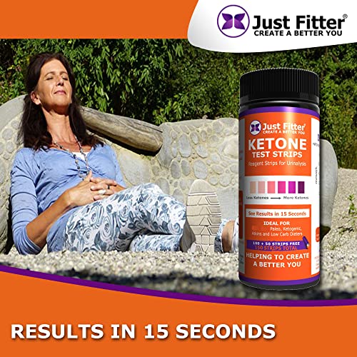 Ketone Keto Urine 150 Test Strips. 3 Resealable Foil Packs of 50 Strips Each. Look & Feel