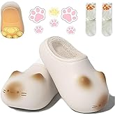 2026 Cat Paws Footprints Fluffy Plush Fleece Height Increase Slippers - Cute Animal Ultra-Thick Slipper with Paw Print