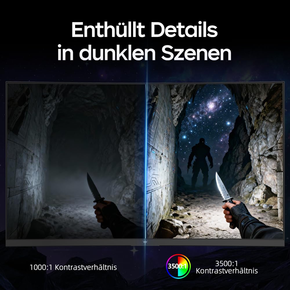 KTC Gaming Monitor 32 Zoll Curved | FHD 240Hz | 1ms MPRT | VA Panel 1500R | HDR10 | 5000:1 Kontrast | AMD FreeSync, Flicker-Free | sRGB 128% Wide Color Gamut | HDMI 2.0/DP 1.4 | VESA-Mount | H32C5 4