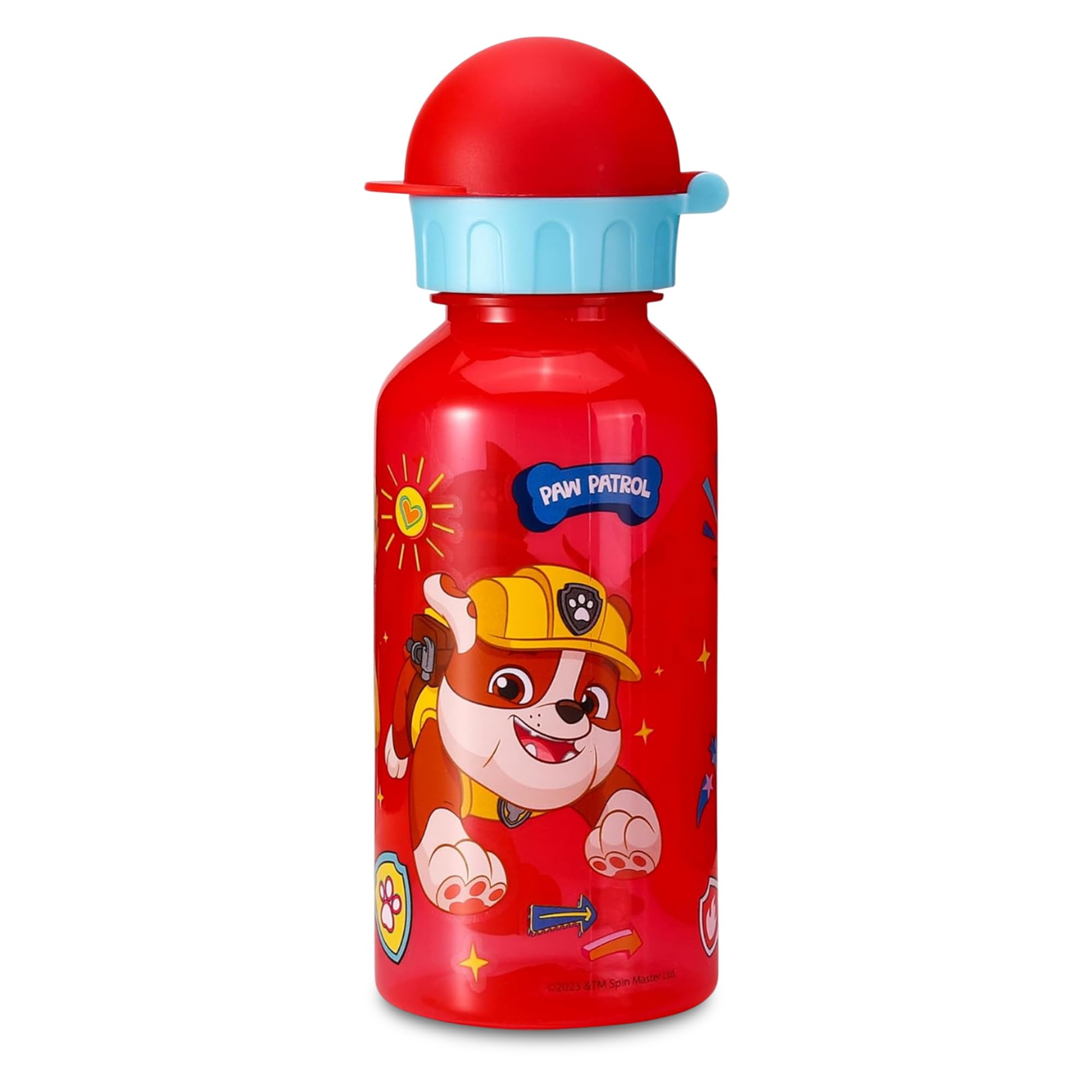 Stor Kids Water Bottles - 370ml Reusable & BPA Free Toddler Drinks Bottles, Lightweight Small Plastic Water Bottle for School & Sports (Paw Patrol Boy)