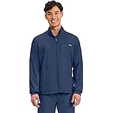 Cherokee Scrub Jacket Men's Zip Front Jacket with 5 Pockets, Bungee Loop, Rib-Knit Cuffs, Soft 2-Way Stretch Fabric - WW320