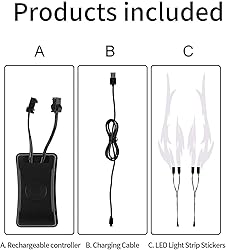 JIGUOOR Unique Flame Shape 4PCS Rechargeable