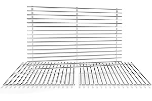 DPZM 3Pack Stainless Steel Replacement Grill Parts for for Weber Genesis 2 GS4 Grates 66089 66097 LX 400 SER GBS S-435, Weber Genesis II E-410, E-435, S-435, SE-410, Kitchen-aid 720-0856V 740-0781