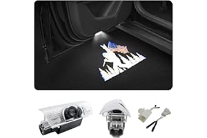 akarin 2 PCS LED Car Door Logo Lights Compatible for 4Runner Tundra Sequoia Venza Land Cruiser Courtesy Projector Laser Welcome Light Puddle Lamp Car Accessories (USA Flag)