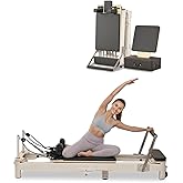 VEVOR Pilates Reformer Foldable, Suitable for Intermediate and Beginners Users, Pilates Equipment for Home Gym Studio Use with 4 Adjustable Resistance Spring, Up to 400 LBS