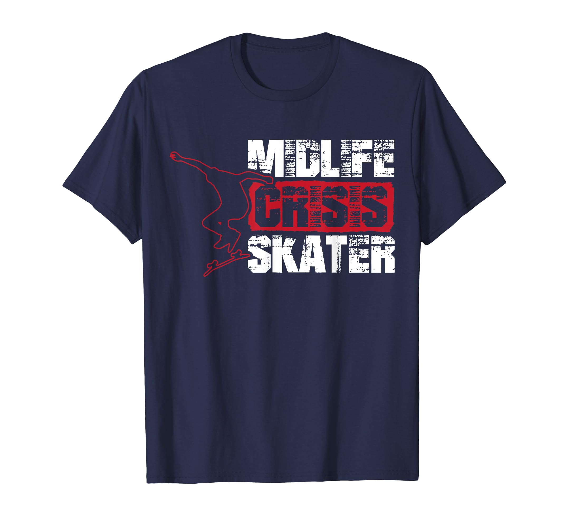 Midlife Crisis Skater Skateboard Skateboarding Vintage T-Shirt