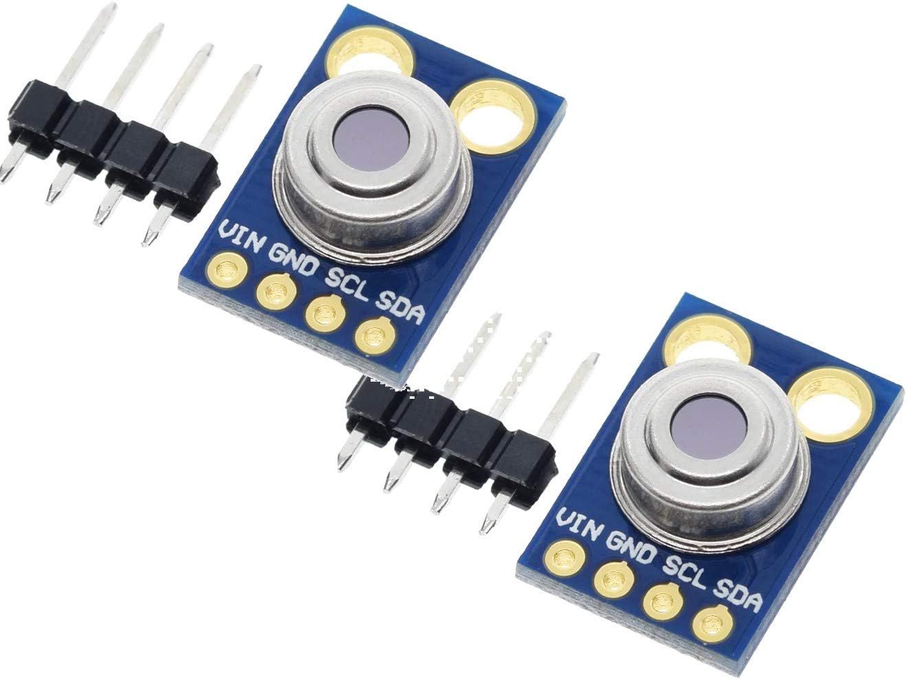 TECNOIOT 2pcs GY-906 MLX90614 non-contact Infrared Temperature Sensor Module MLX90614ESF, Blue