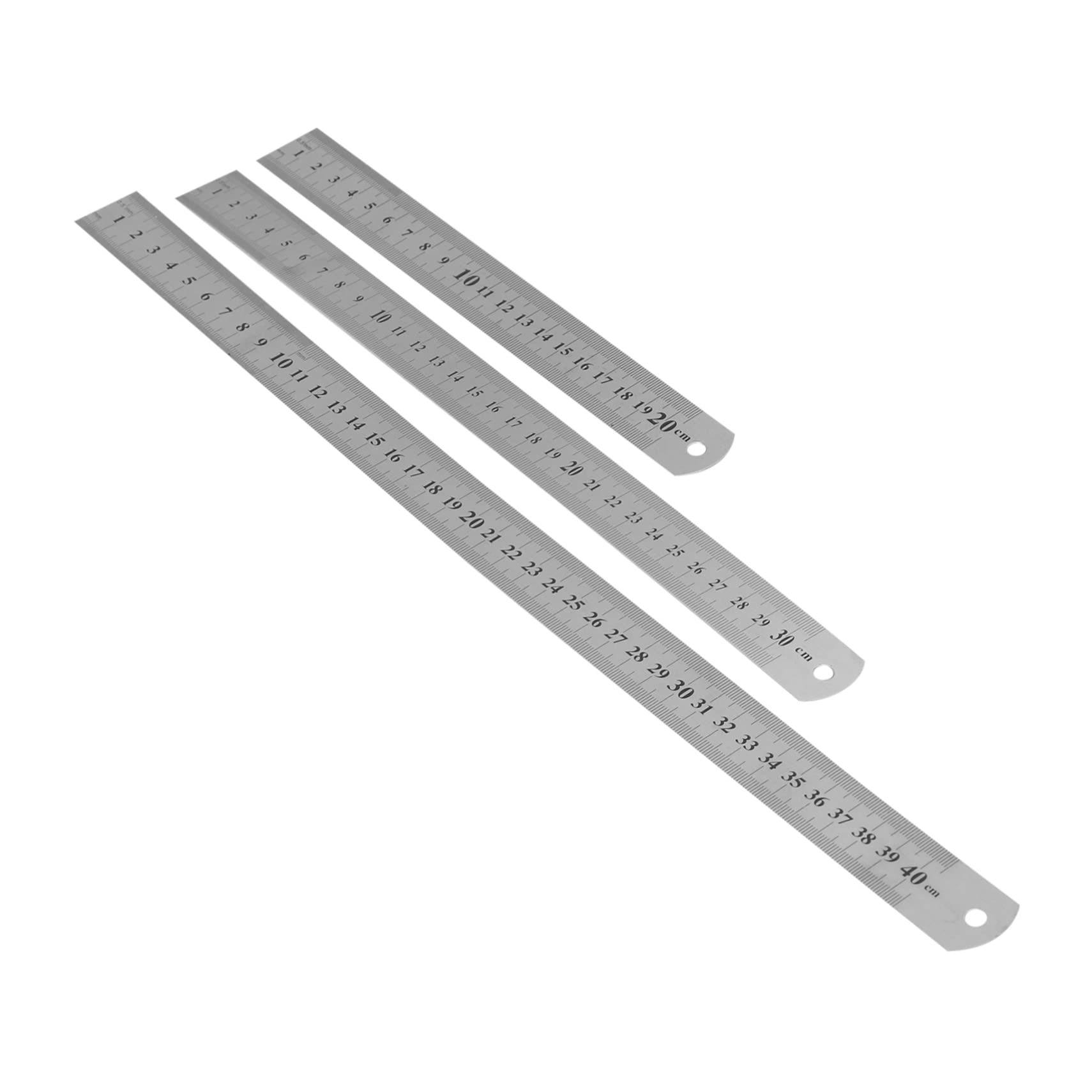 Toddmomy 3Pcs Stainless Steel Ruler Straight Ruler Metal Ruler School Ruler for Kids