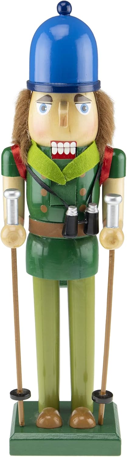 Nutcrackers - Clever Creations Rock Climber 14 Inch Traditional Wooden Nutcracker, Festive Christmas Décor for Shelves and Tables
