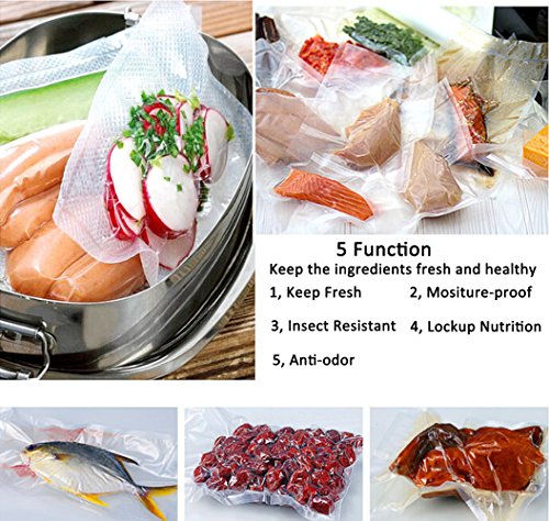 Vacuum Sealer Rolls, Large 5.9"x196.8" and 7.87"x196.8" Sous Vide Bags, Commercial Grade Plastic, Food Vac Storage & Seal, BPA-Free, Microwave & Freezer Safe