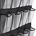 HomeDoor 1 Heavy Duty 24 Hanging Large Mesh Pockets Shoe Organizers with 4 Steel Over The Door Hooks, Black