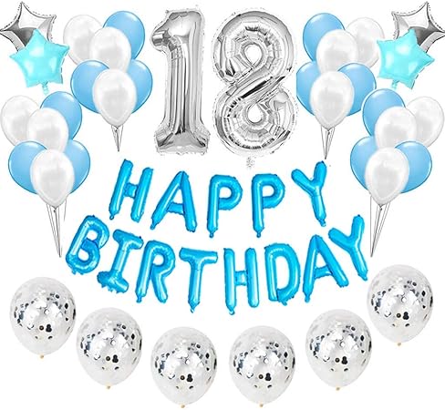 Feelairy 18 Anno Compleanno Kit Decorazioni 18 Compleanno Fest Numero 18 Palloncini Foil Giganti Happy Birthday Palloncini Ghirlanda Compleanno Addobbi 18 Anni Per Ragazza Ragazzo Amazon It Casa E Cucina