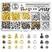 WXJ13 4 Colors Leather Rivets Metal Cap Rivets Single Cap Rivets with 3 Pieces Tool Kits for Rivets Replacement, Leather Decoration, 3 Sizes (Total 144 Sets)