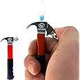 Meiegens Open Flame Butane Lighter, Axe Hammer Shaped Refillable Tool Lighter for Outdoor Indoor (Hammer Red)