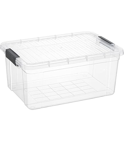 Amazon.com - Superio Clear Storage Box with Lid, 22 Quart Plastic