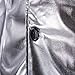 TUNEVUSE Mens Slim Fit Metallic Color Performance Suit Jackets/Night Club Blazers/Suit Vests Silver Asian XX-Large/US 40