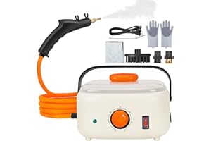 STRCEAT Steam cleaner,2500W High Pressure Steam Cleaner,1500ml Portable Steamer for Cleaning Car, Bathroom, Shower, Upholstery, Grout, Window, Grime, Grease (orange)