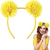 Suncalla Pom Poms Headbands Bear Ears Headband with Plush Ball for Carnival Cosplay Accessories World Book Day Birthday Party