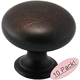 Cosmas 10 Pack 4950ORB Oil Rubbed Bronze Cabinet Hardware Round Mushroom Knob - 1-1/4" Diameter