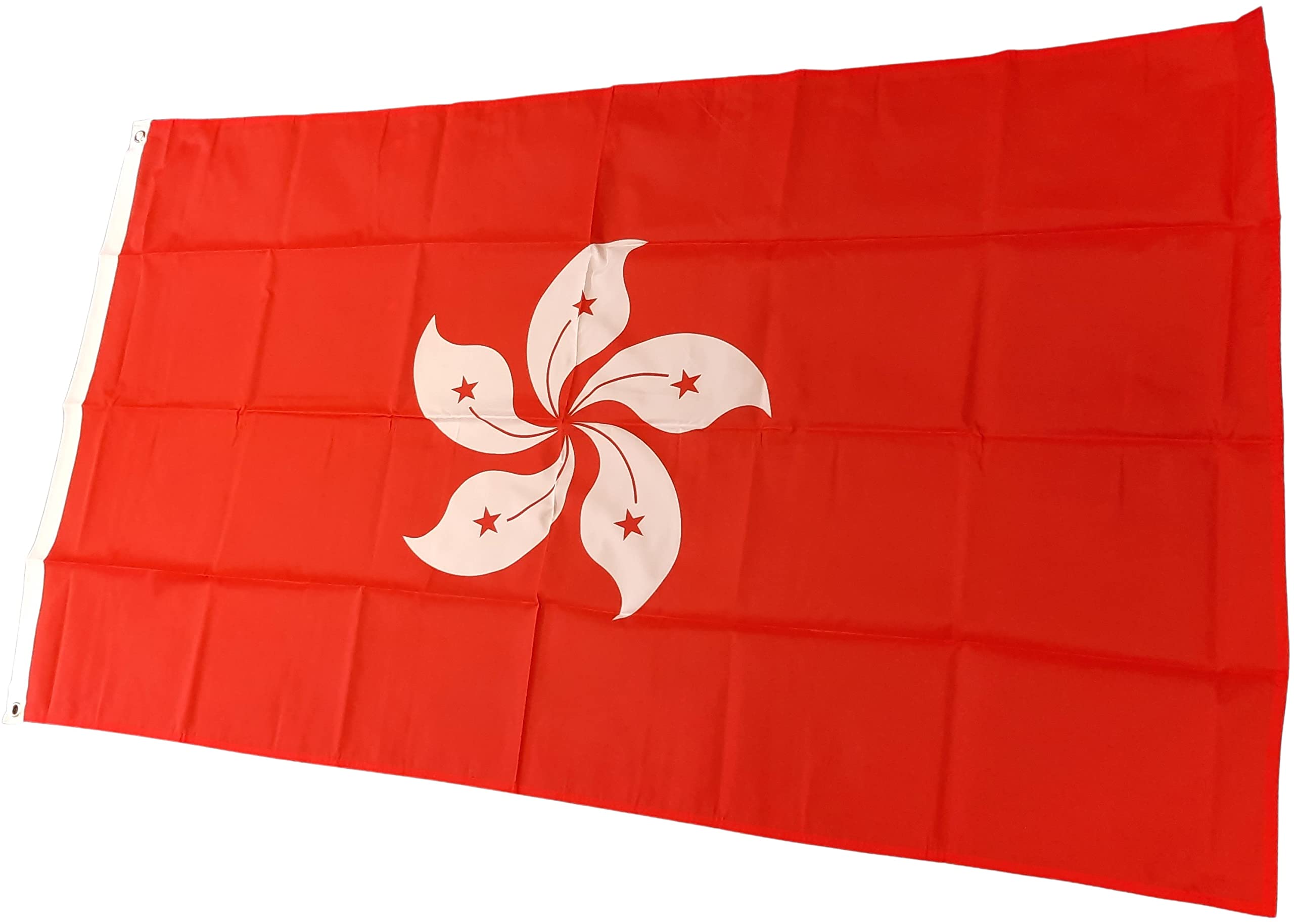 NWFlags Hong Kong Flag 5ft x 3ft 75d Premium Polyester Suitable For Flagpoles | Strong Polyester 5x3 foot material flag with Eyelets