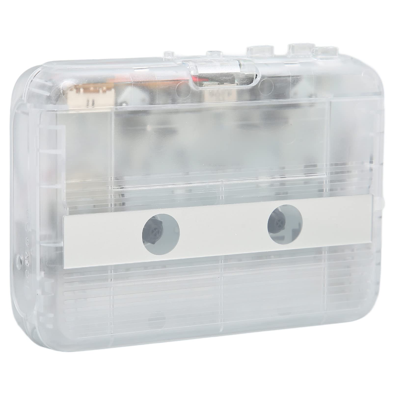 Portable Cassette Player, Bluetooth Tape Player FM Radio Stereo, Cassette Tape Player/Recorder with Headphone, Auto Reverse Function(White)