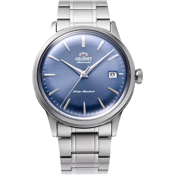 未使用 Orient Bambino 38 ダブグレー RN-AC0M07N Orient Bambino Watch Men38mm Gray Dial Steel Date Automatic